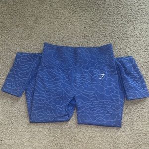 Gymshark Court Blue Animal Seamless Leggings Size Small